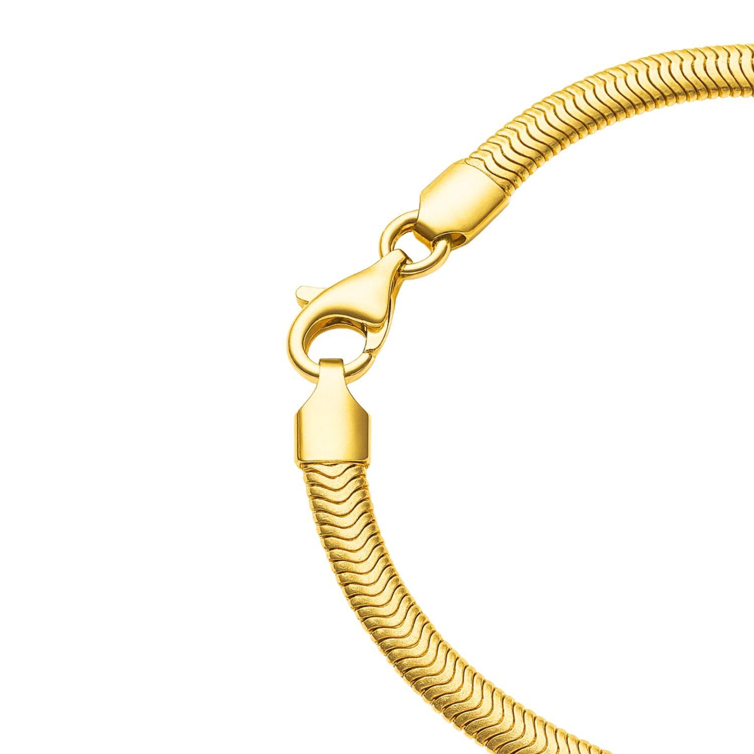 Collar de Plata Esterlina 925 Snake revestido en Oro 18kt-2
