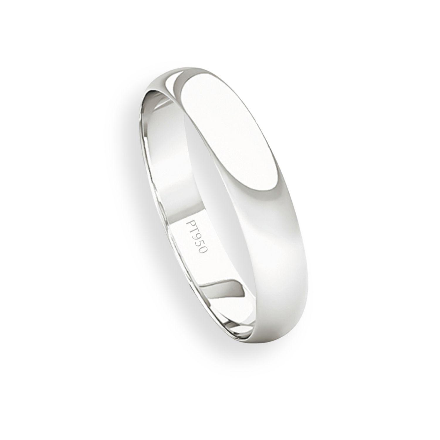 Argolla Matrimonio de Platino Inglés Rodas de 3,5mm-2