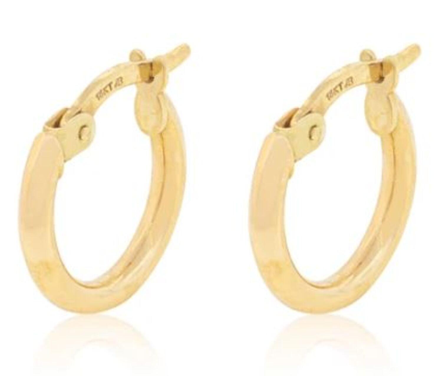 Aros de Oro 18kt Argolla Redonda Pequeña-2