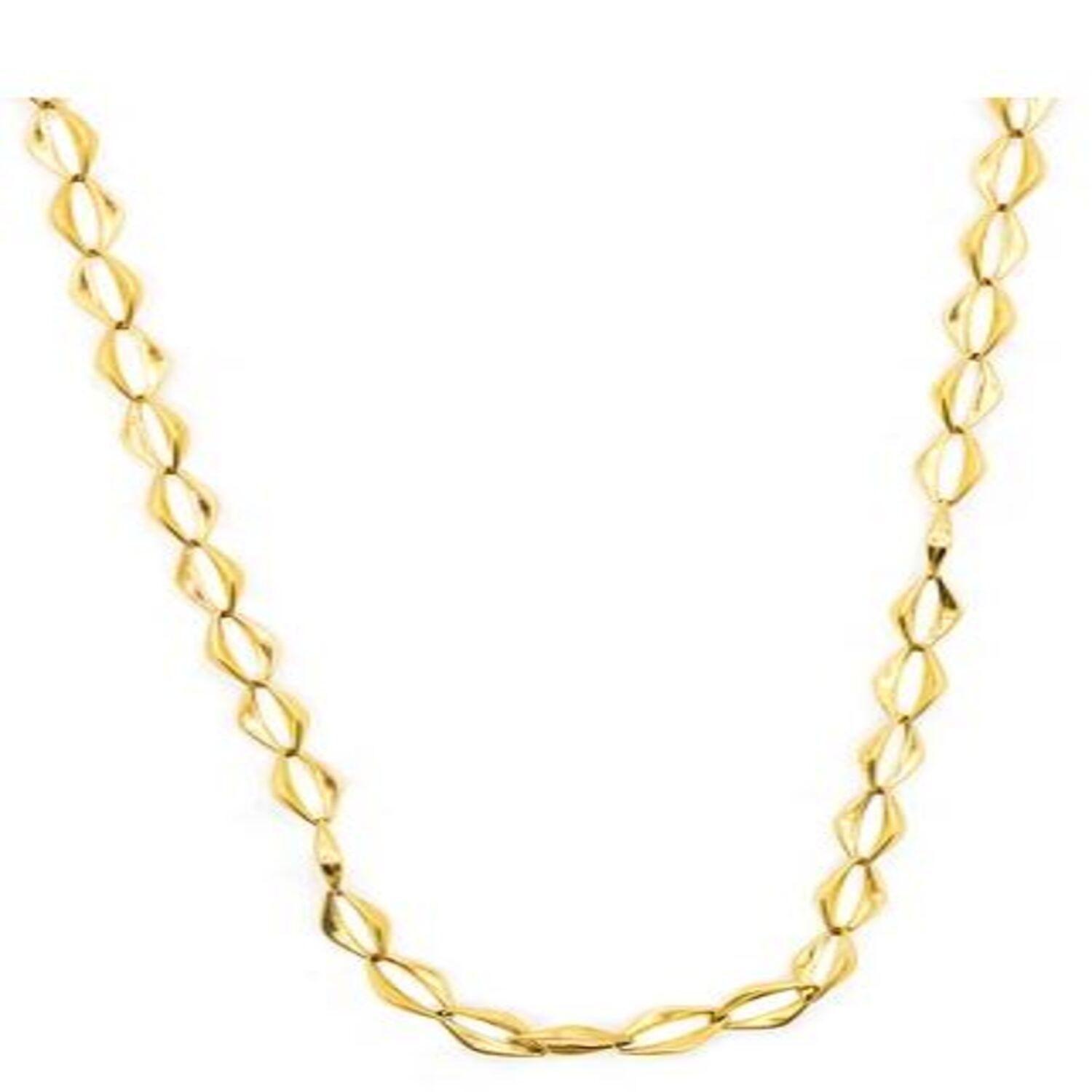 Collar de Oro 18 Kt., Modelo Rombo-0