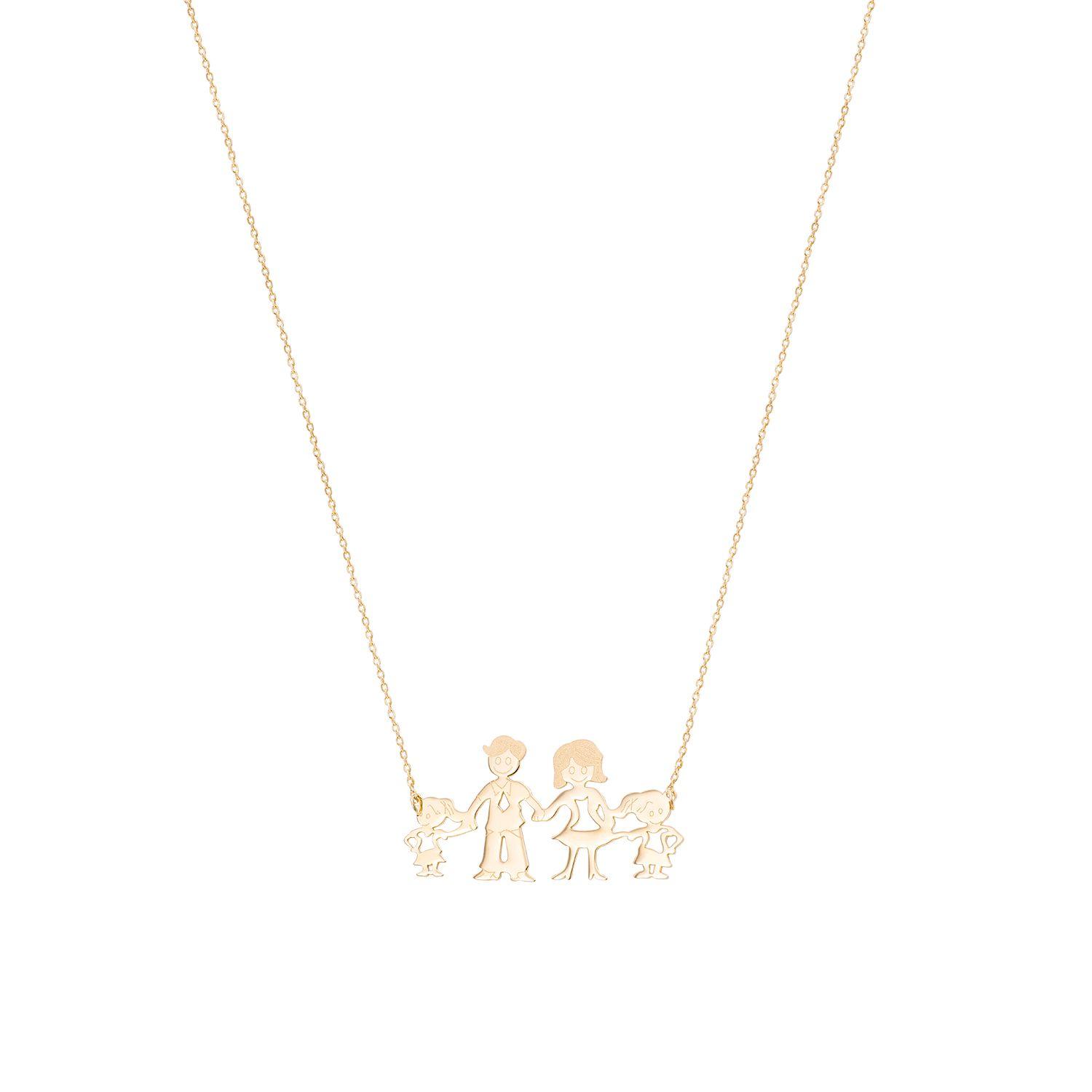Collar de Oro de 18kt Modelo Familia-0