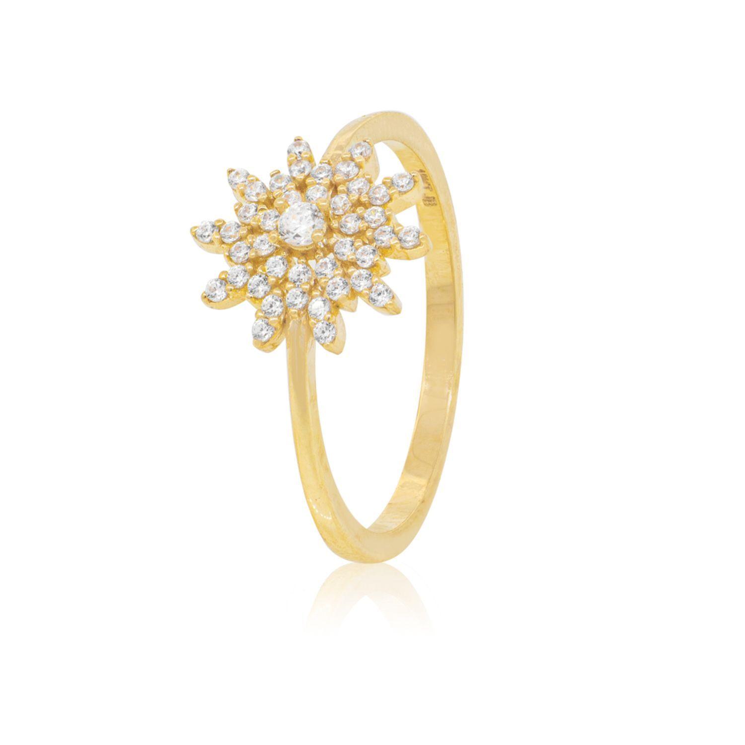 Anillo de Oro 18kt Copo Circon-0