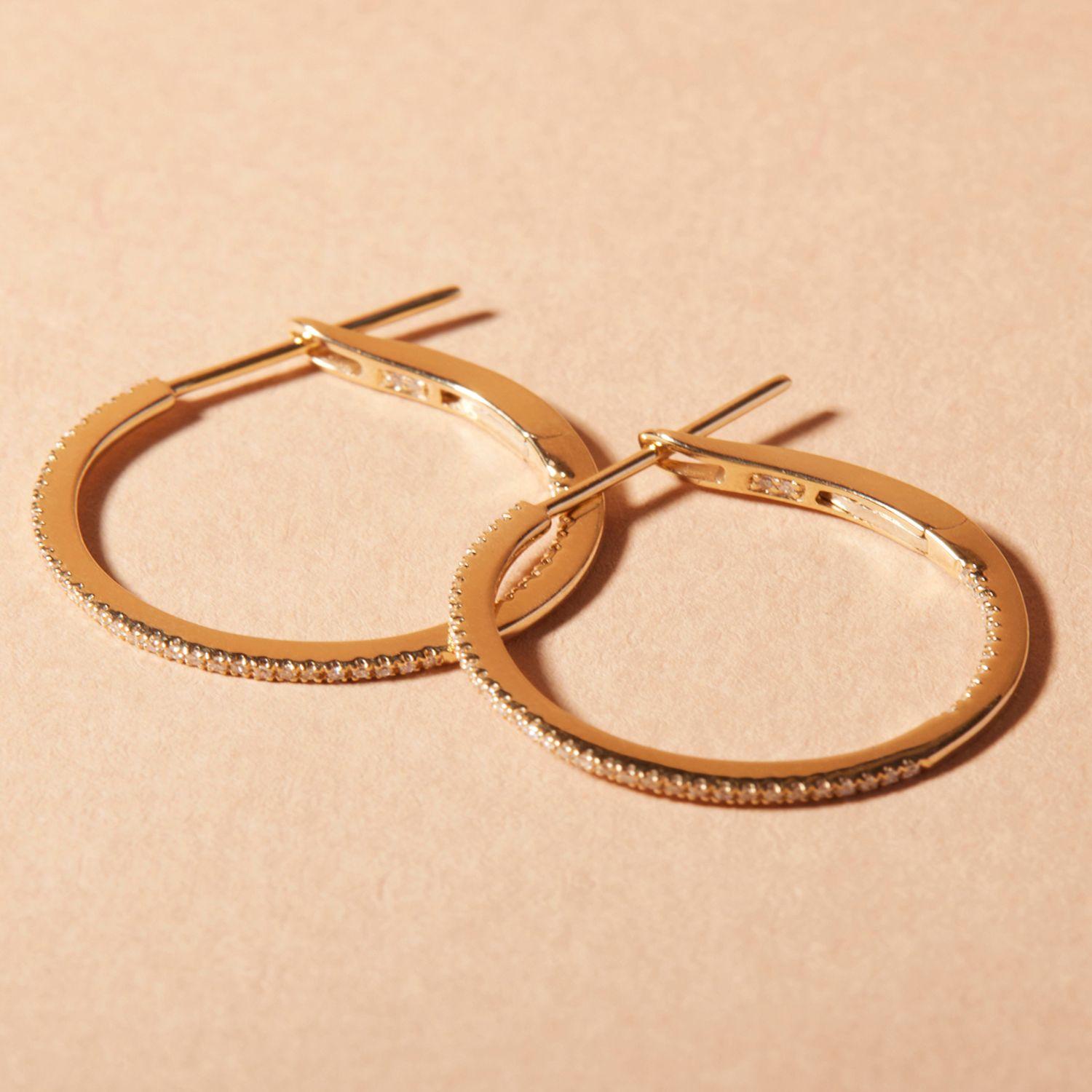 Aros Oro 18kt Diamantes 11 Pts es SI/H Corte Brillante 30090-0