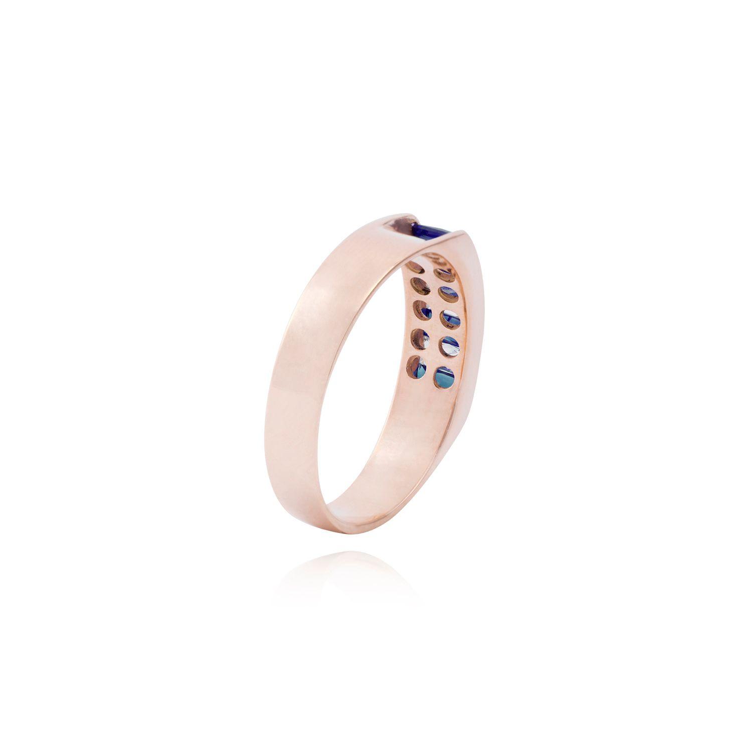 Anillo Oro Miel 18kt Gemas Bicolor-2