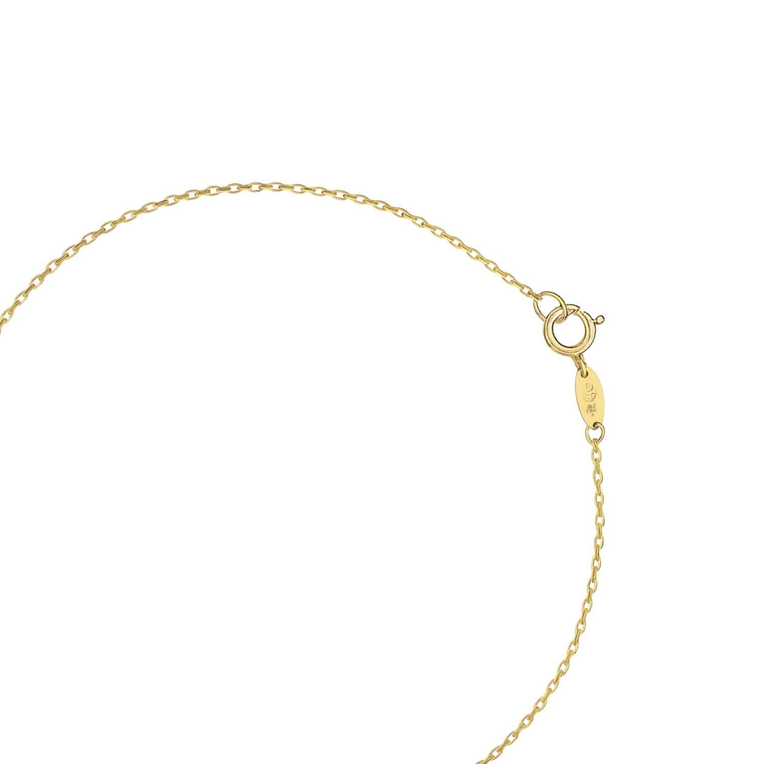 Collar Oro Amarillo 18kt Cinco Corazones-2