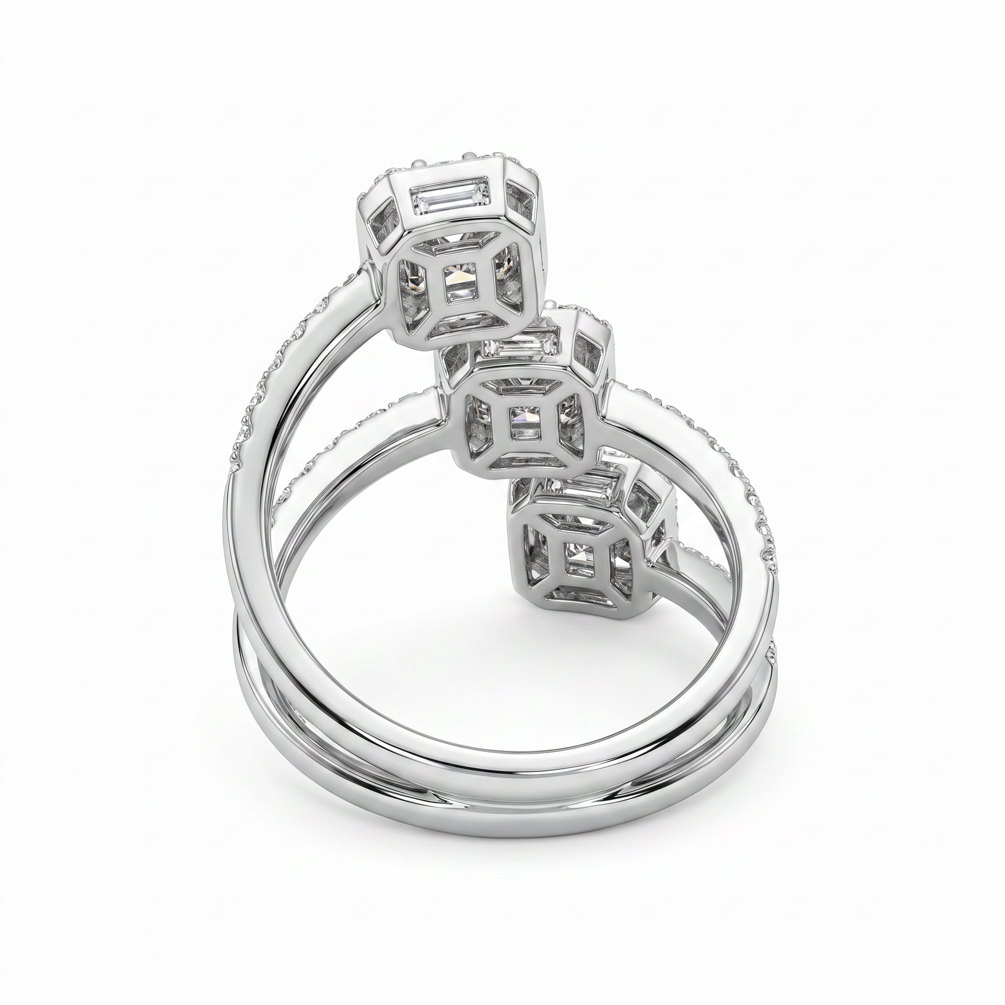Anillo Oro Blanco 18kt Diamantes 1,09 Qts-2