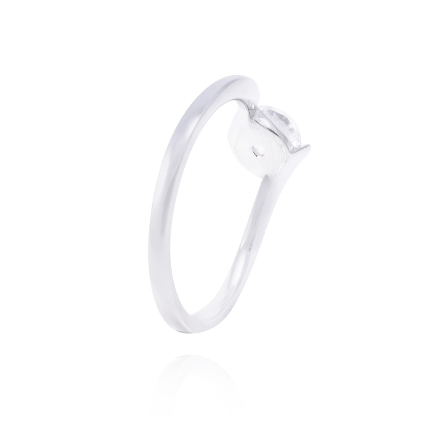 Anillo de Plata Esterlina Solitario Circonita-2