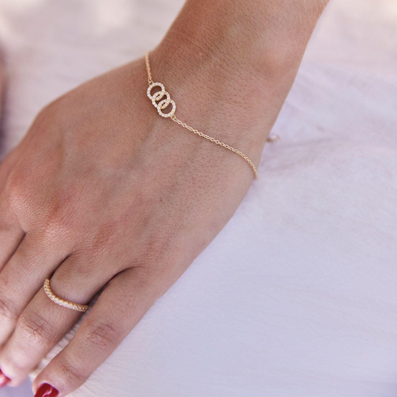 Pulsera de Oro 18kt Tres Circulos-4