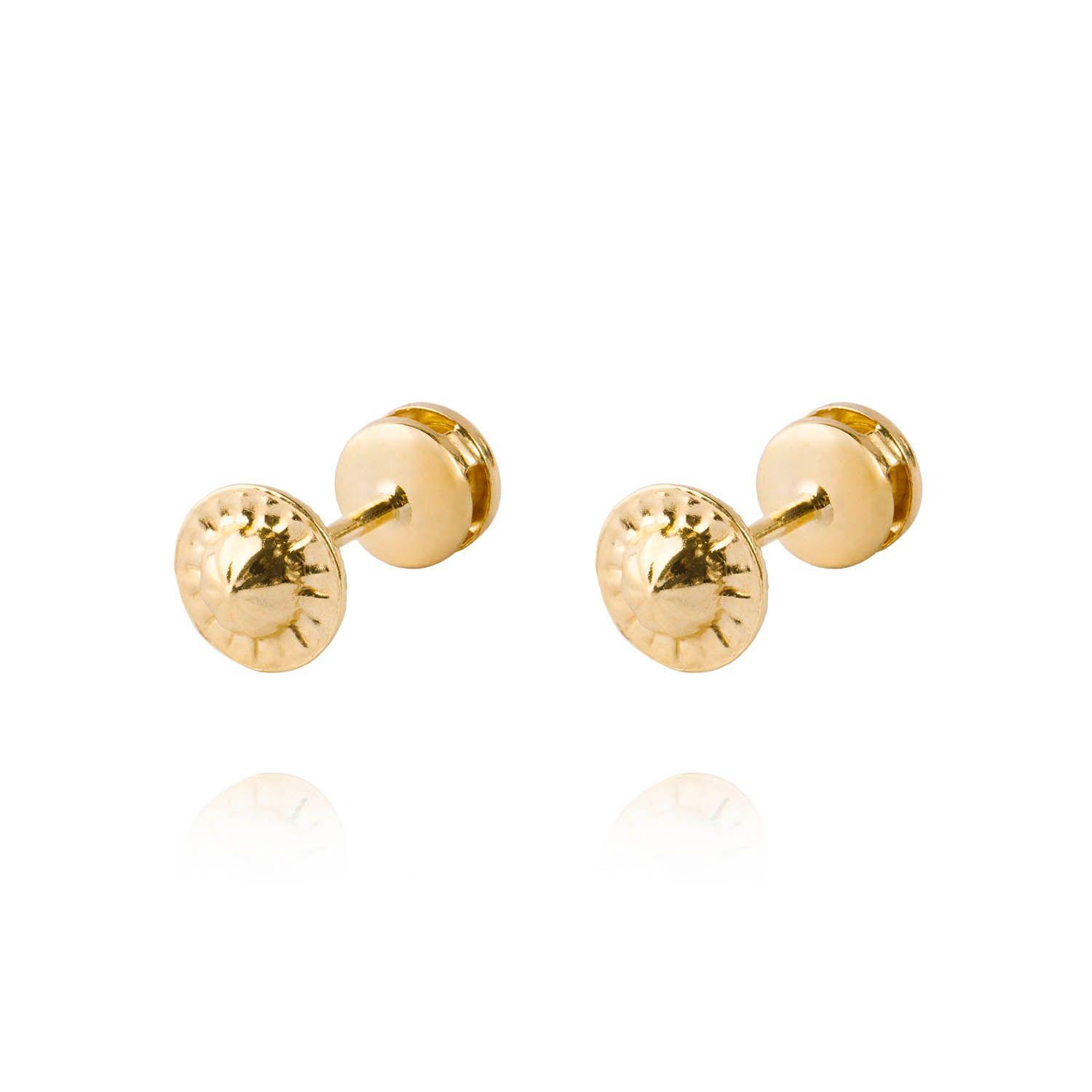 Aros de Oro 18kt Punto de Luz 2,5mm Rosa Francia-2