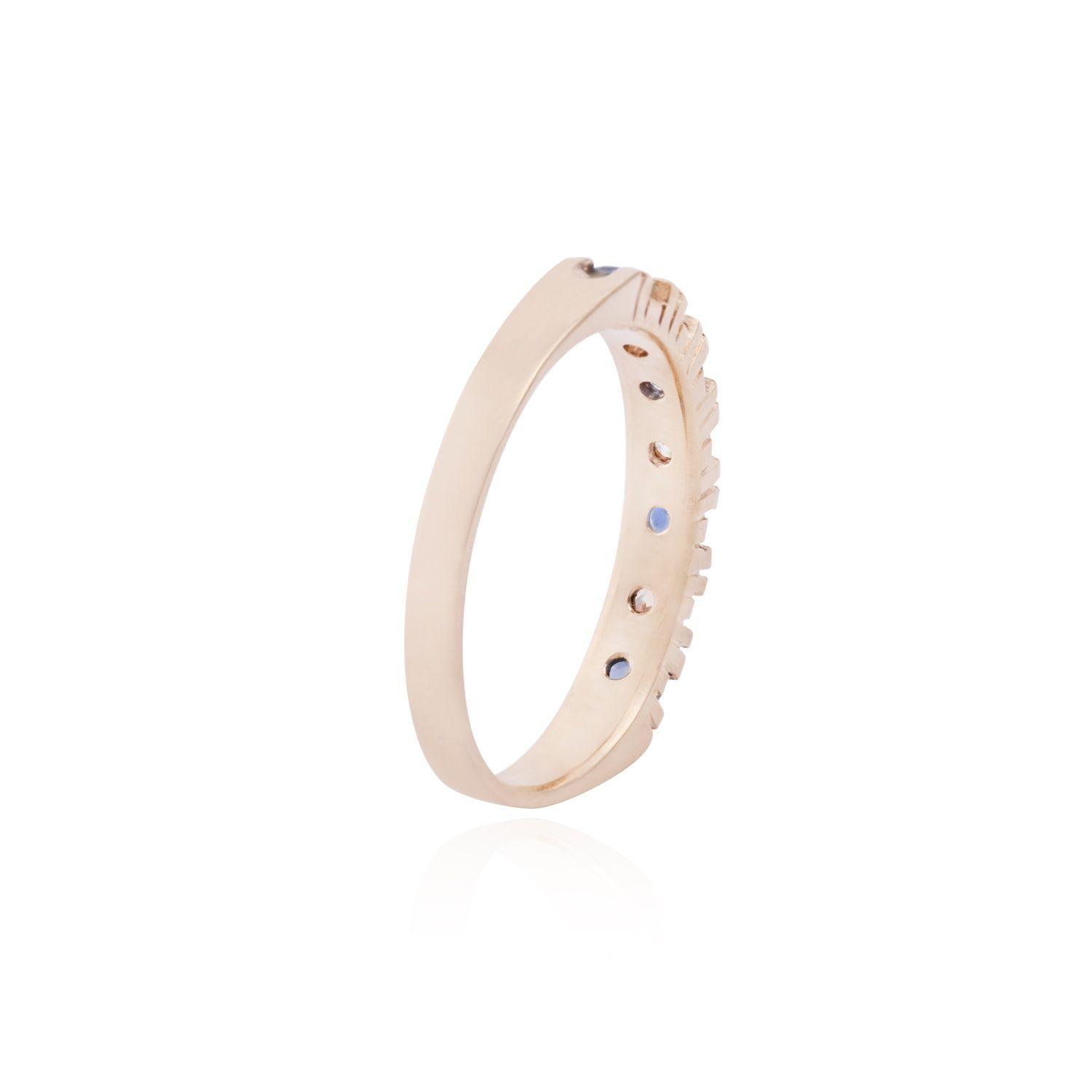 Anillo en Oro Miel 18kt Bitono-2