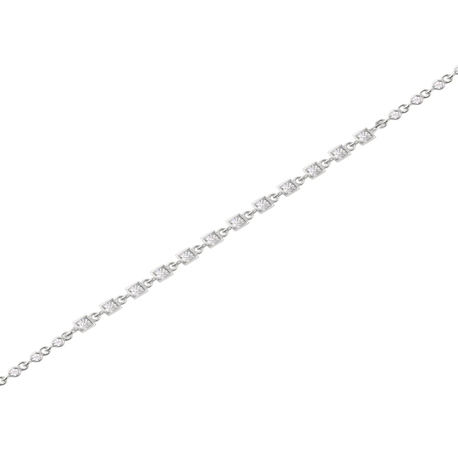 Pulsera de Plata Esterlina 925 Circon Mixto-1