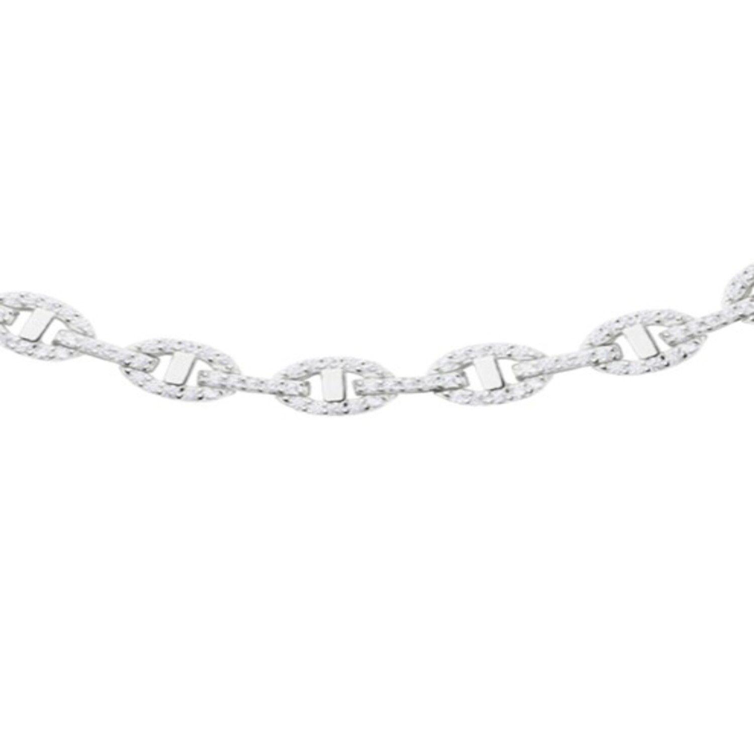 Pulsera de Plata Esterlina 925 Eslabones Circon-2