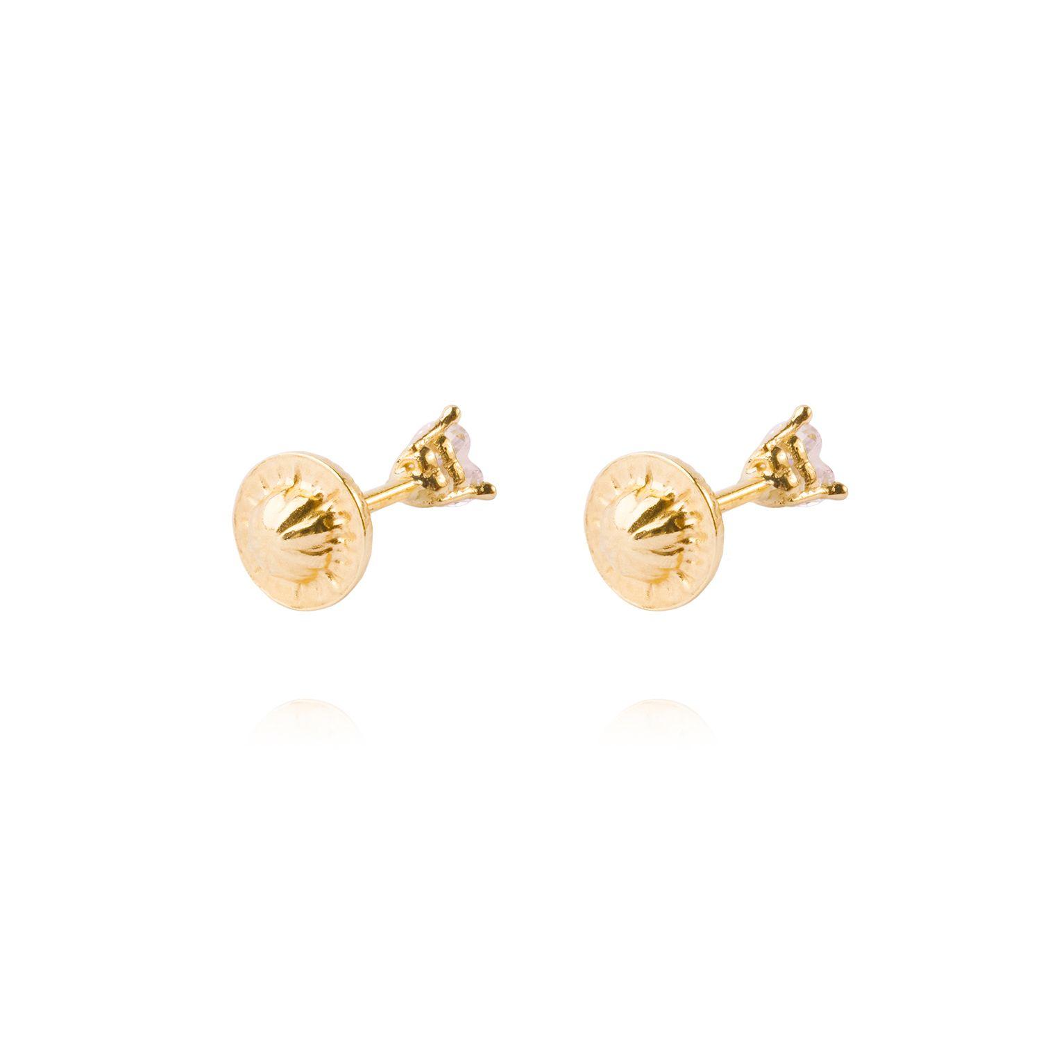 Aros de Oro 9kt Corazon Circon pequeño 3 Grifas-2