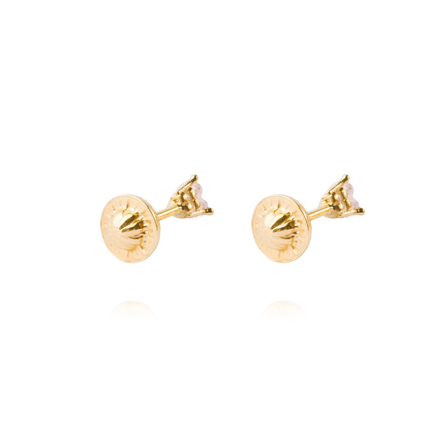 Aros de Oro 9kt Corazon Circon pequeño 3 Grifas-2