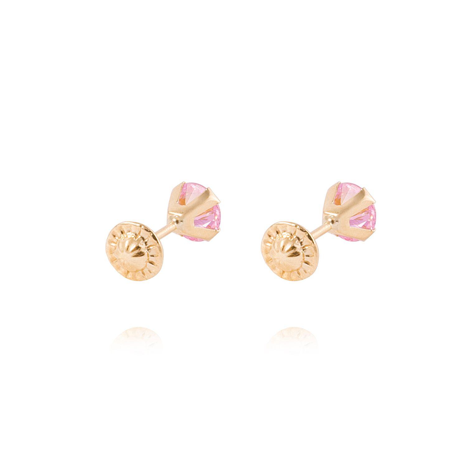 Aros de Oro 18kt Rosa Francia 5mm-2