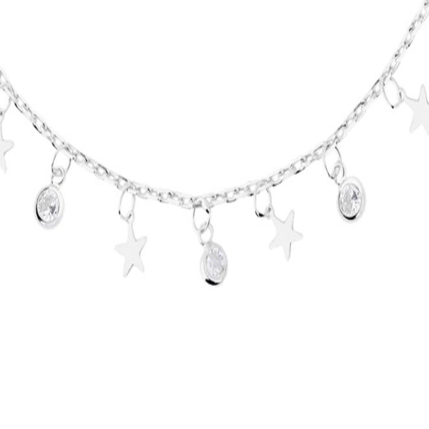 Pulsera de Plata Esterlina 925 Gotas y Estrellas-2