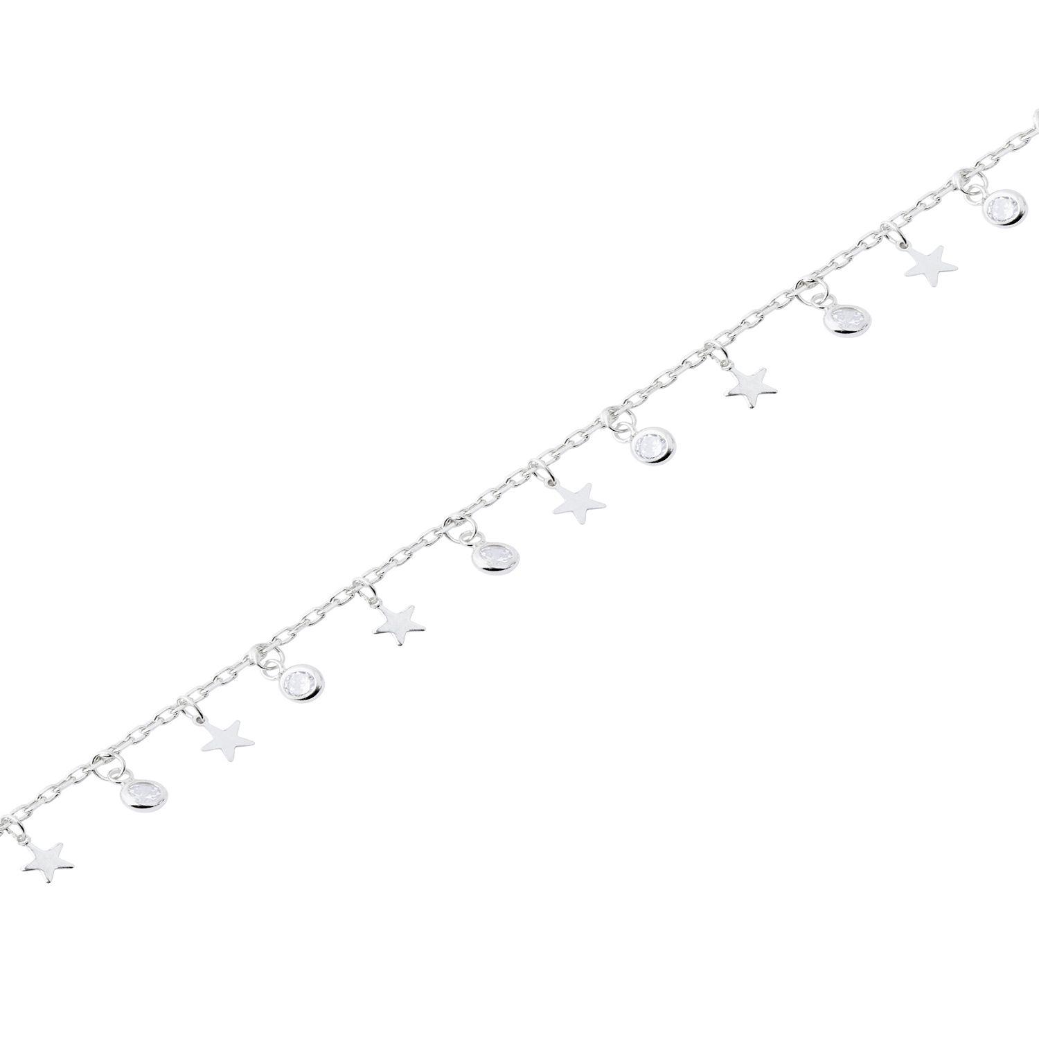 Pulsera de Plata Esterlina 925 Gotas y Estrellas-0