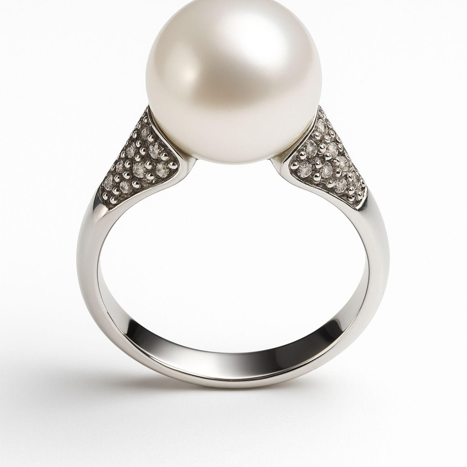 Anillo Oro Blanco 18kt Diamantes de 10Pts Más PC-2