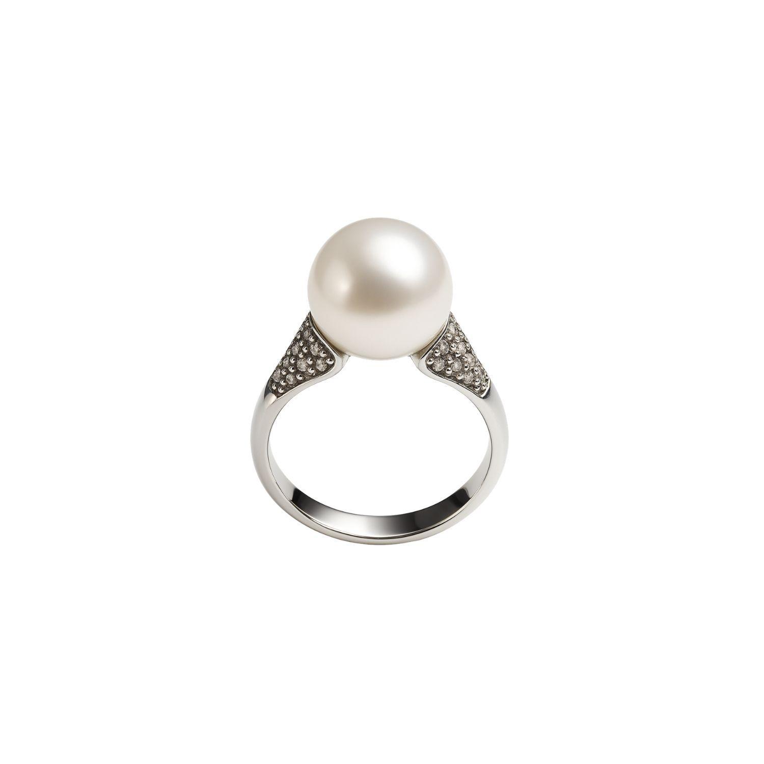 Anillo Oro Blanco 18kt Diamantes de 10Pts Más PC-2