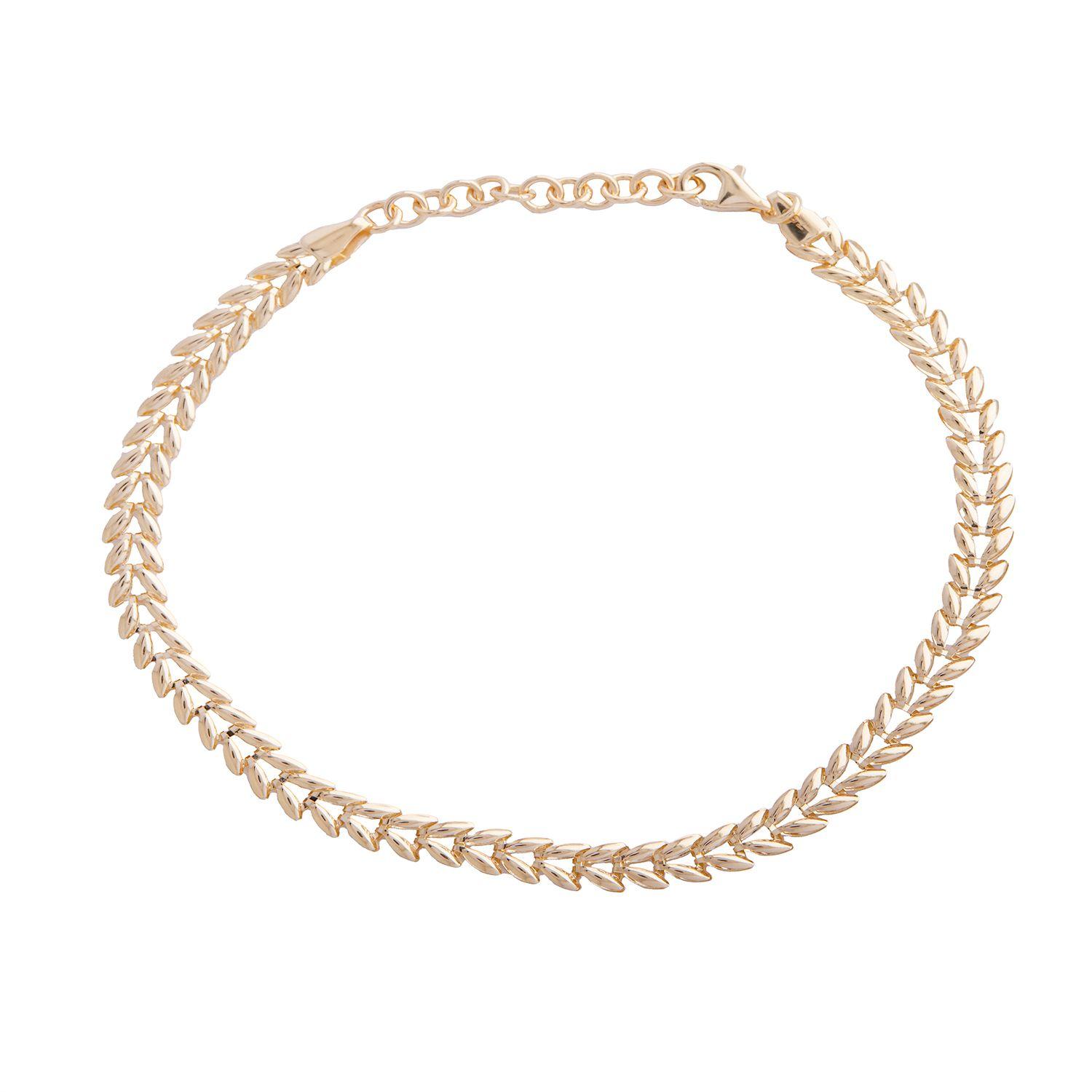 Pulsera de Oro 18kt Eslabon Plano-0