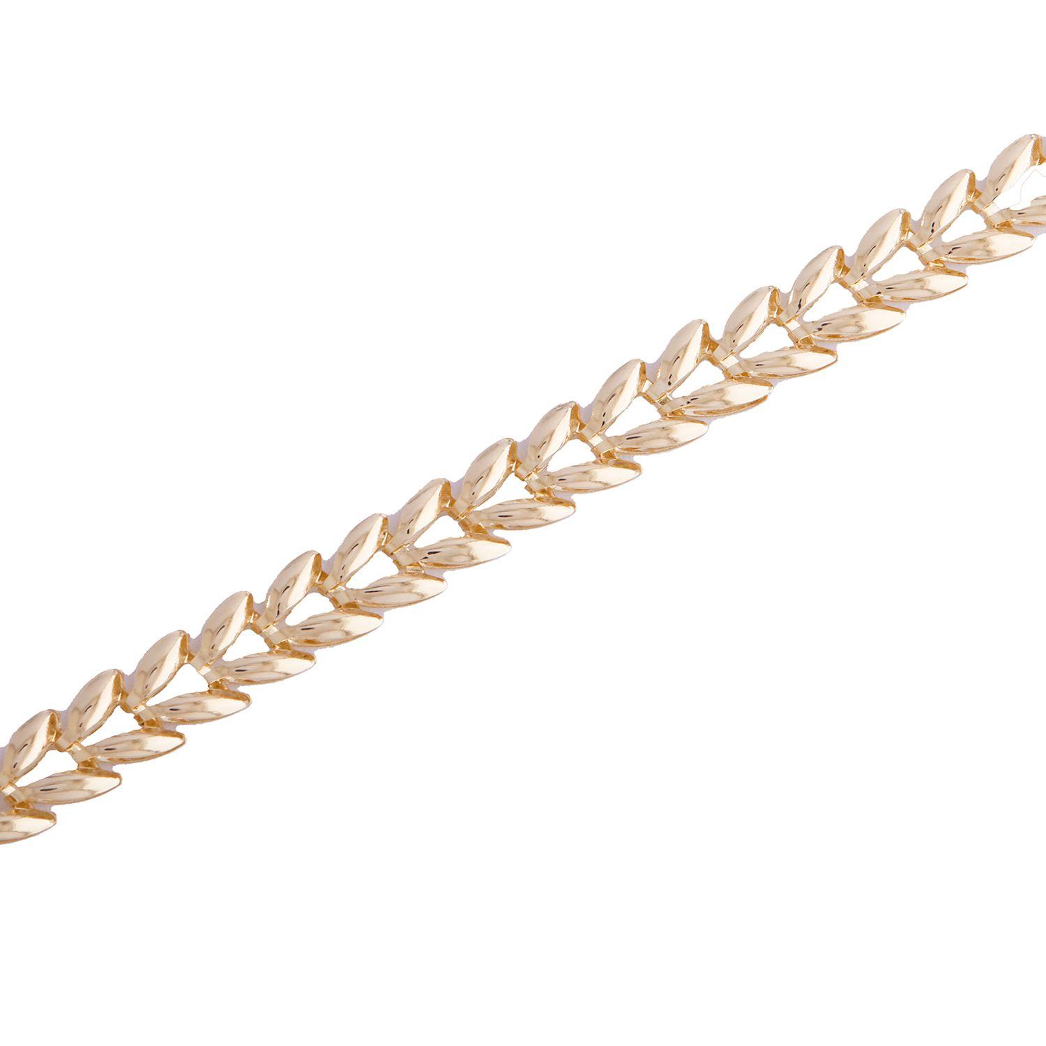 Pulsera de Oro 18kt Eslabon Plano-1