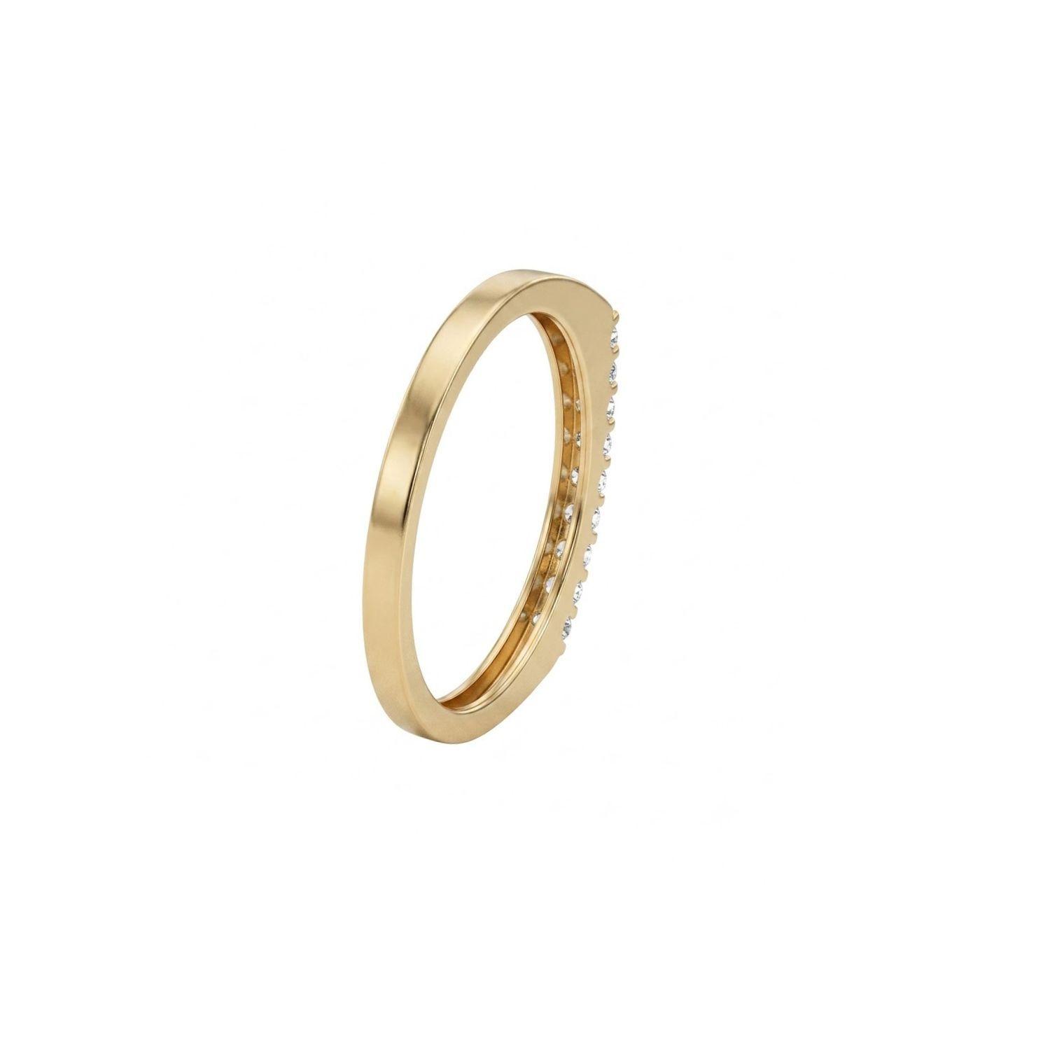 Anillo de Oro 18kt  Clasico Eternidad Circon-2