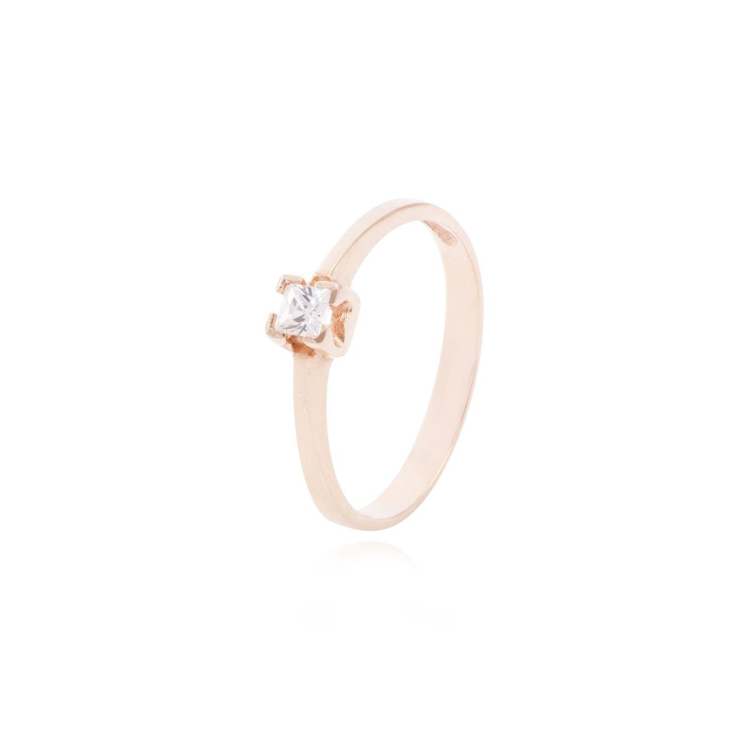 Anillo Oro Miel 18kt Solitario Prince-0