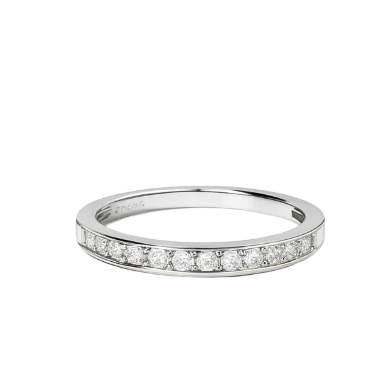 Anillo Oro Blanco 18kt Medio Riel Circonita-2