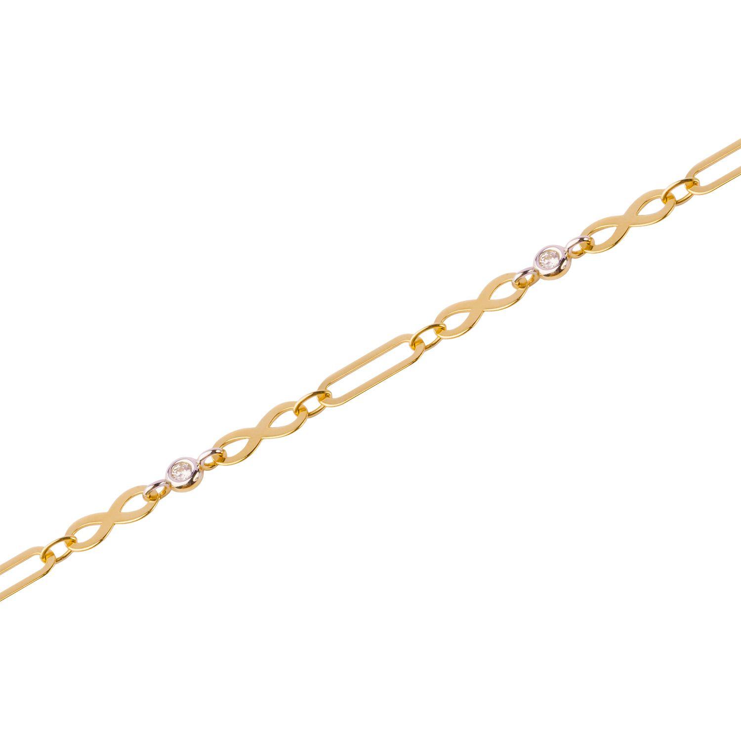 Pulsera de Oro 18kt Infinito Circon-0