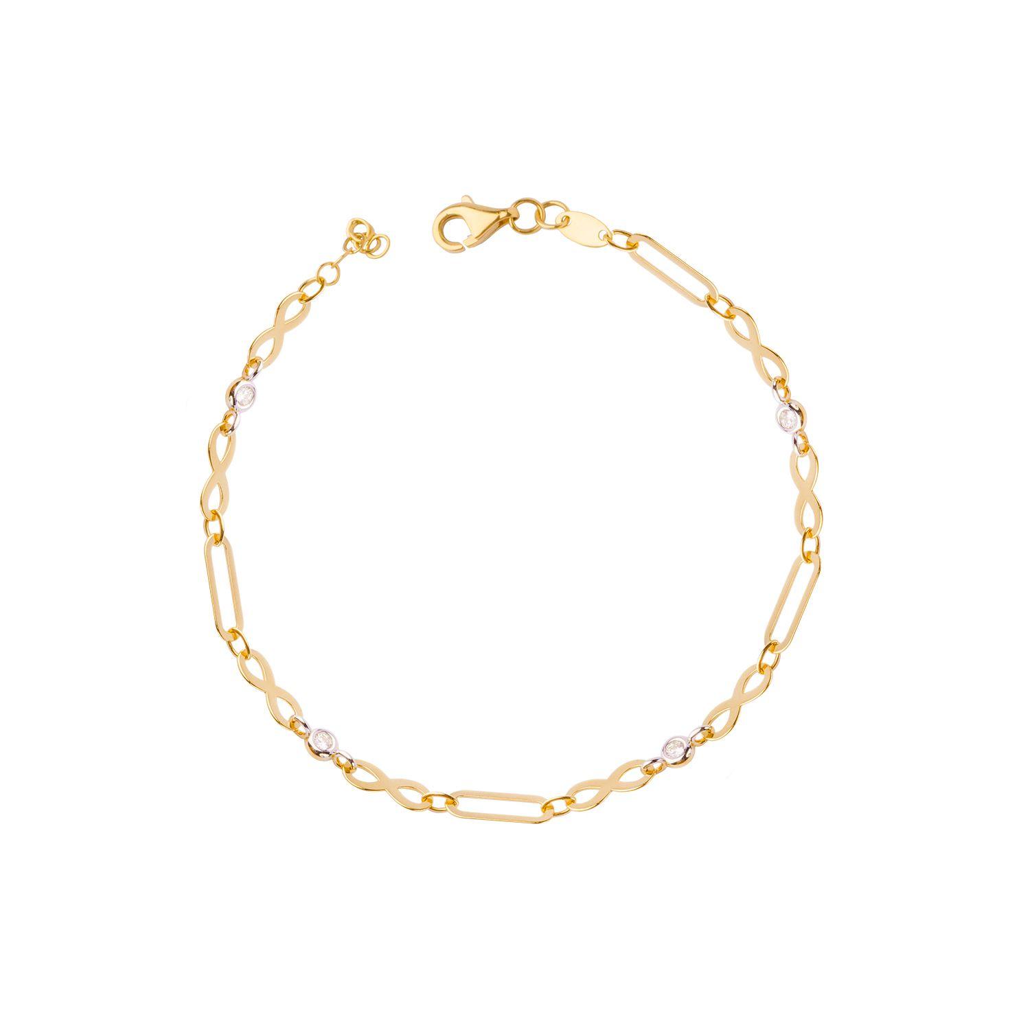 Pulsera de Oro 18kt Infinito Circon-2