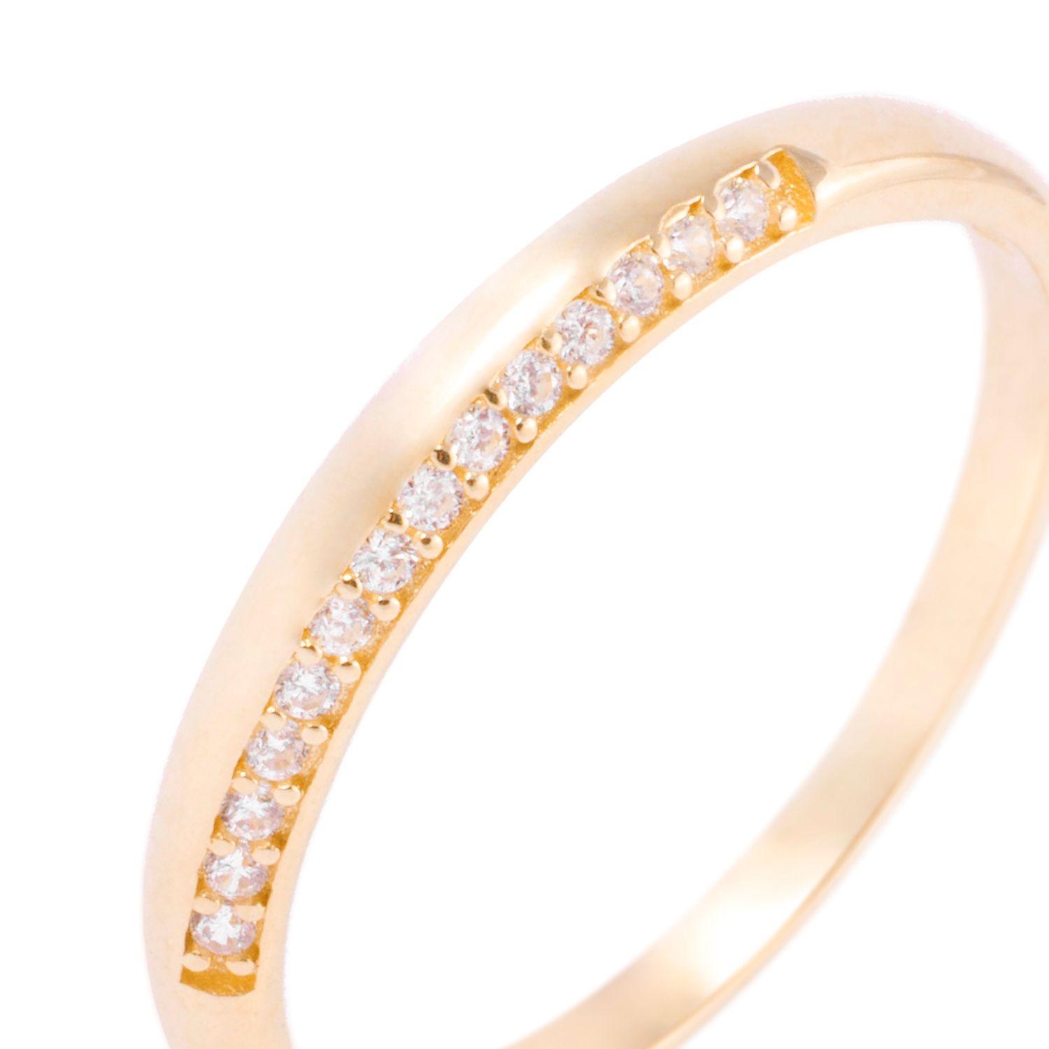 Anillo Compromiso de Oro 18Kt Circón Central-1