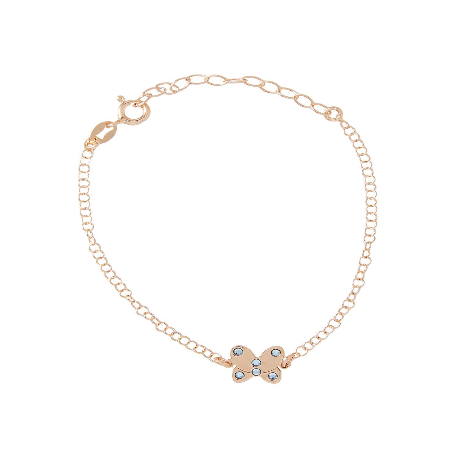 Pulsera Plata Esterlina 925 Mariposa Revestida en Oro 18kt-0