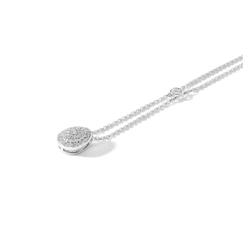Collar de Oro Blanco 18kt Diamantes 28 Pts  - By Danielle Costantini-0