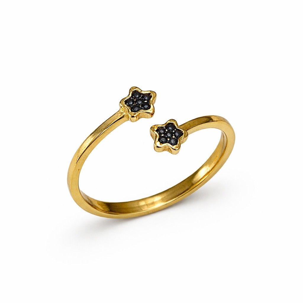 Anillo Oro Amarillo 18kt Zafiros Duo-2