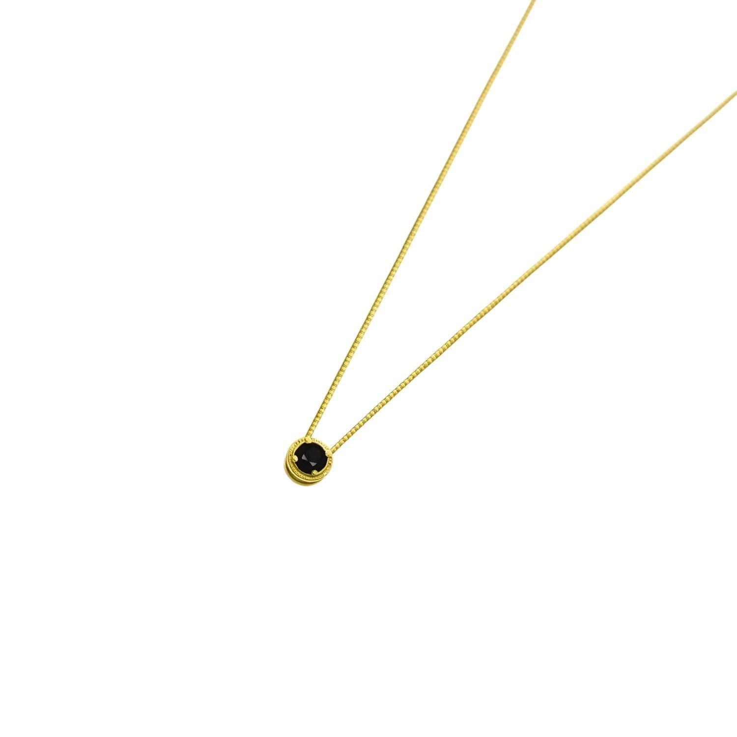 Collar Oro Amarillo 18kt Onix-2