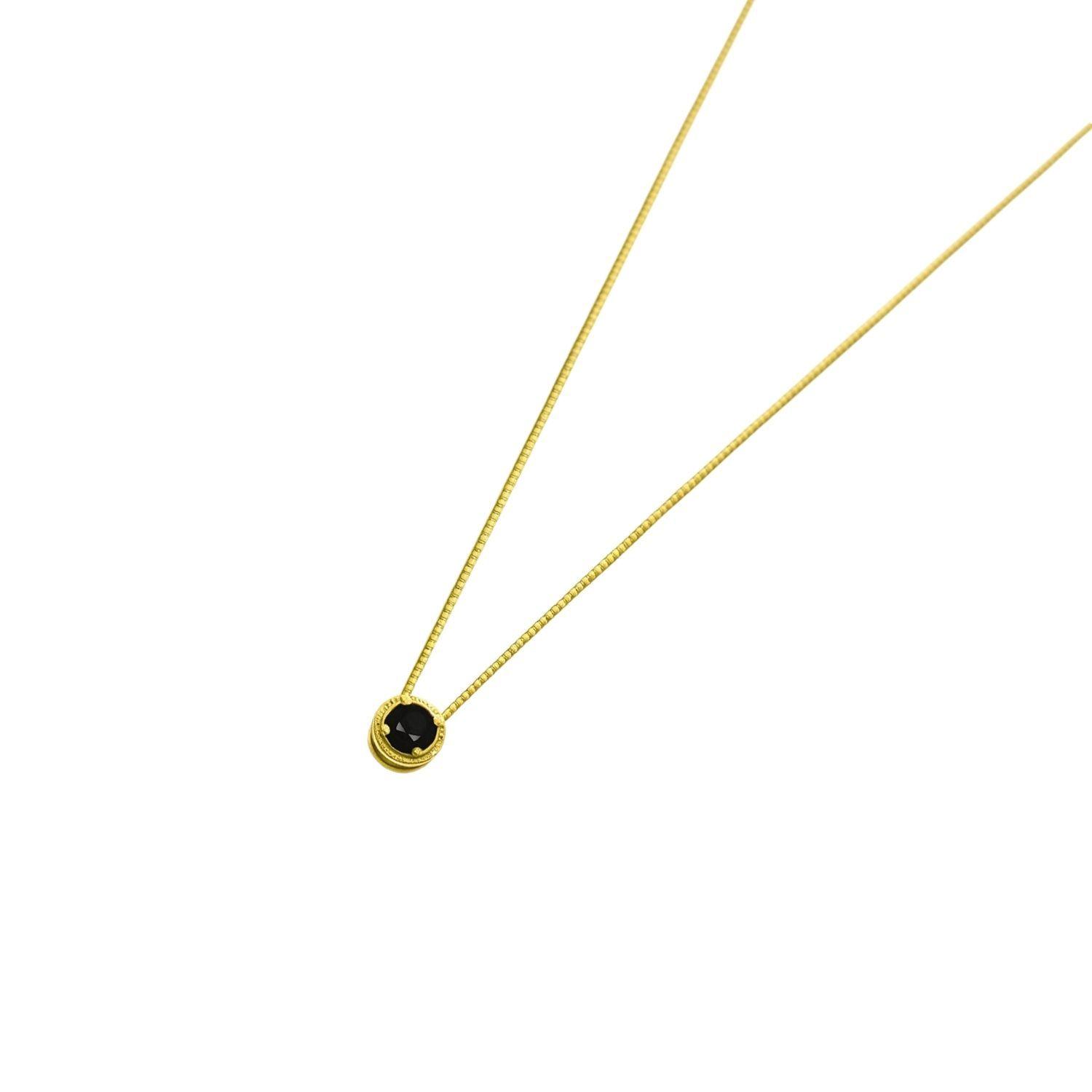Collar Oro Amarillo 18kt Onix-1