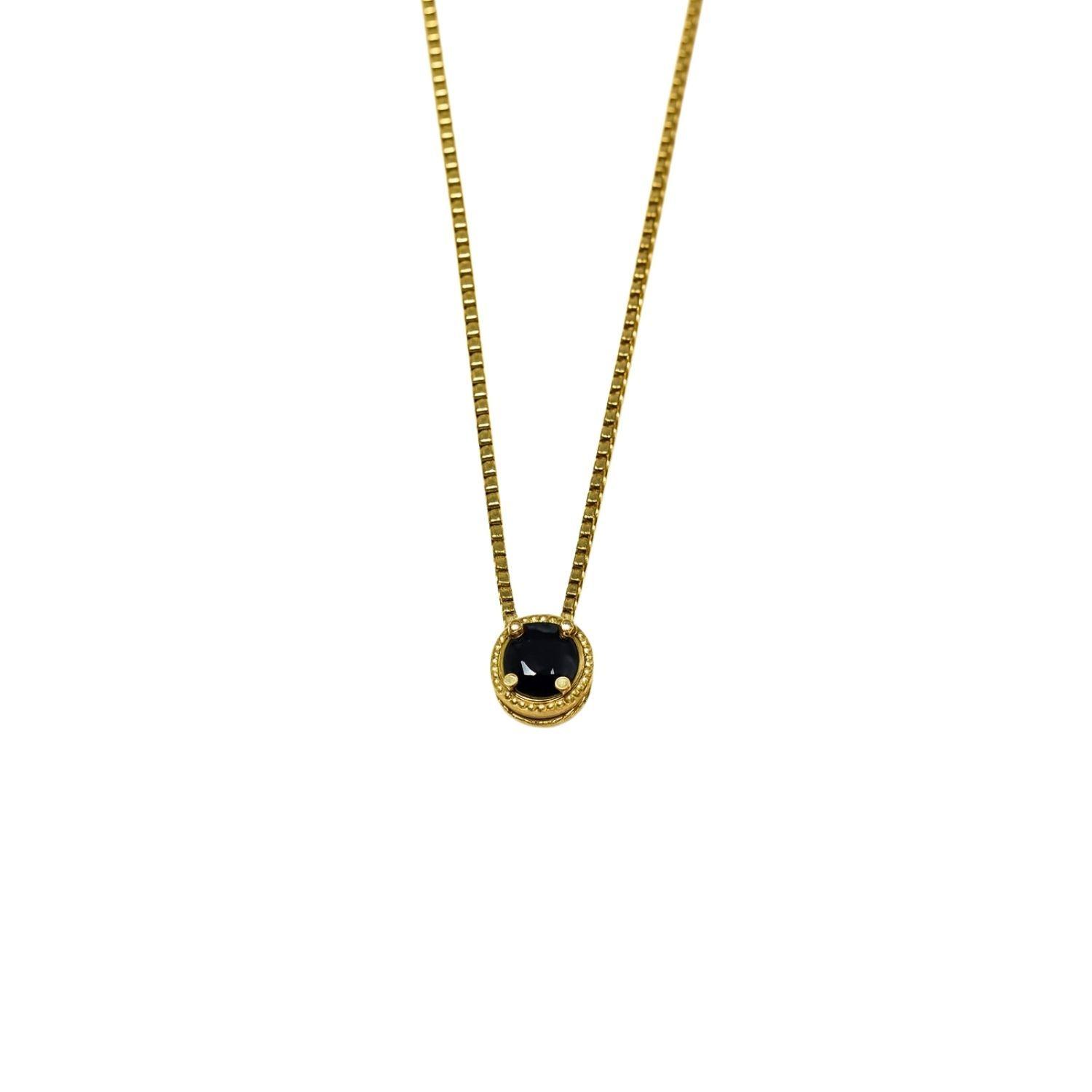 Collar Oro Amarillo 18kt Onix-2