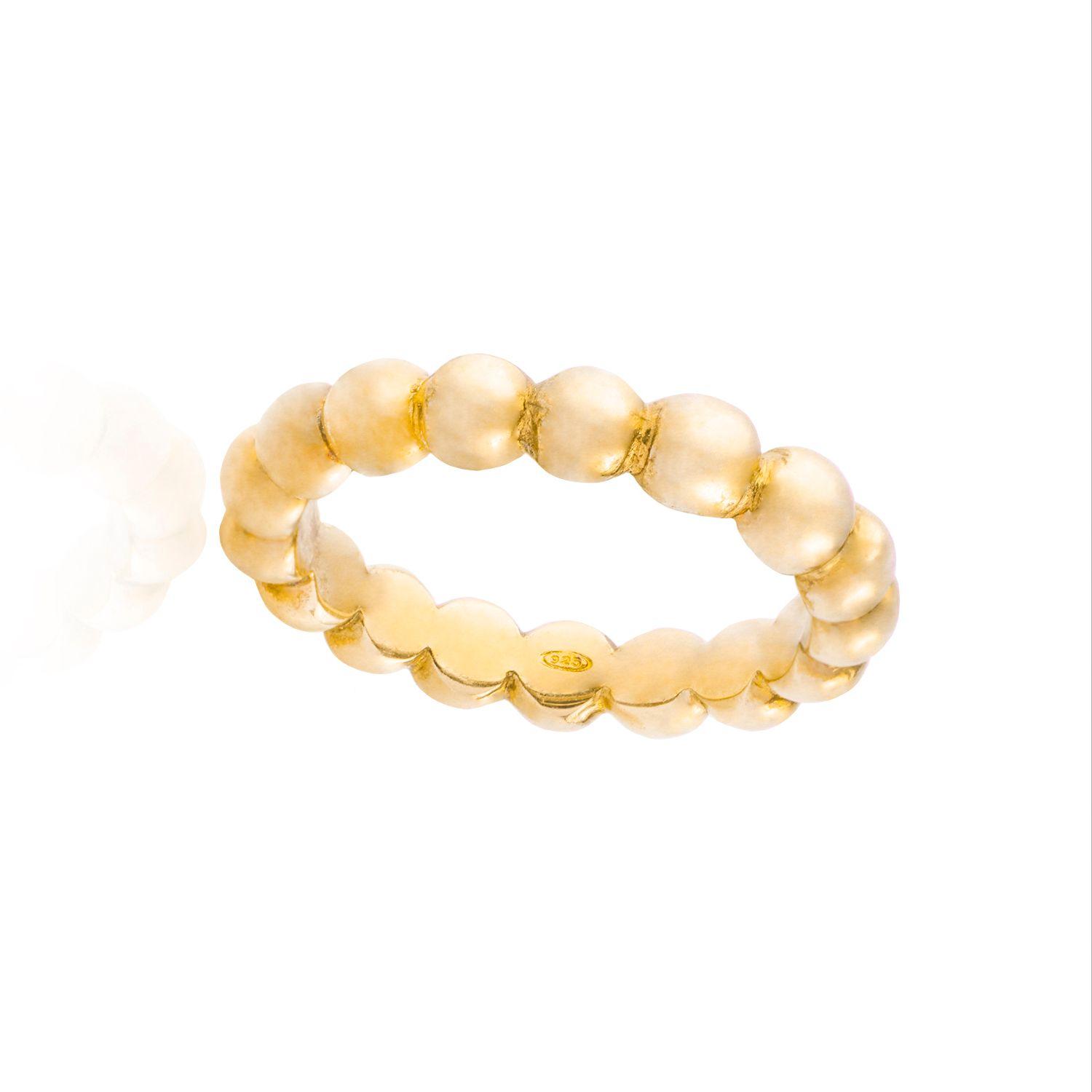 Anillo de Plata Esterlina 925 Antifaz Revestido en Oro 18kt-2