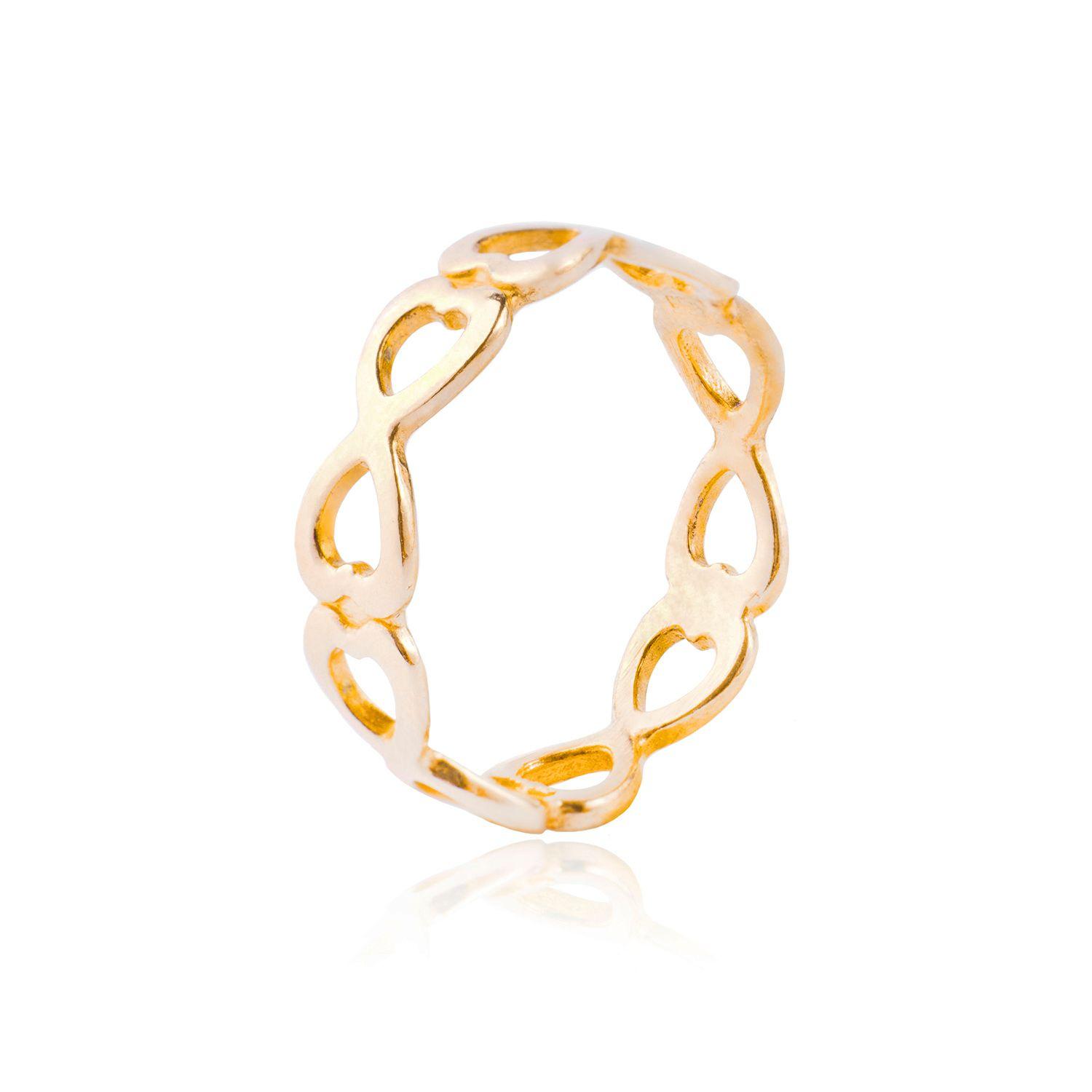 Anillo de Plata Esterlina 925 Antifaz Revestido en Oro 18kt-2