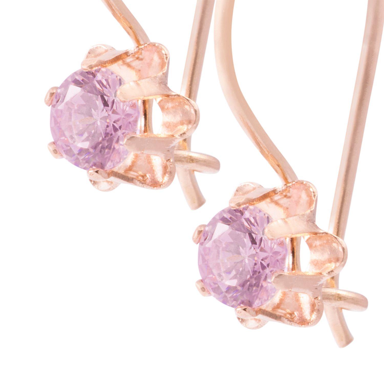 Aros Oro Miel 18kt Colgante Rosa de Francia-1