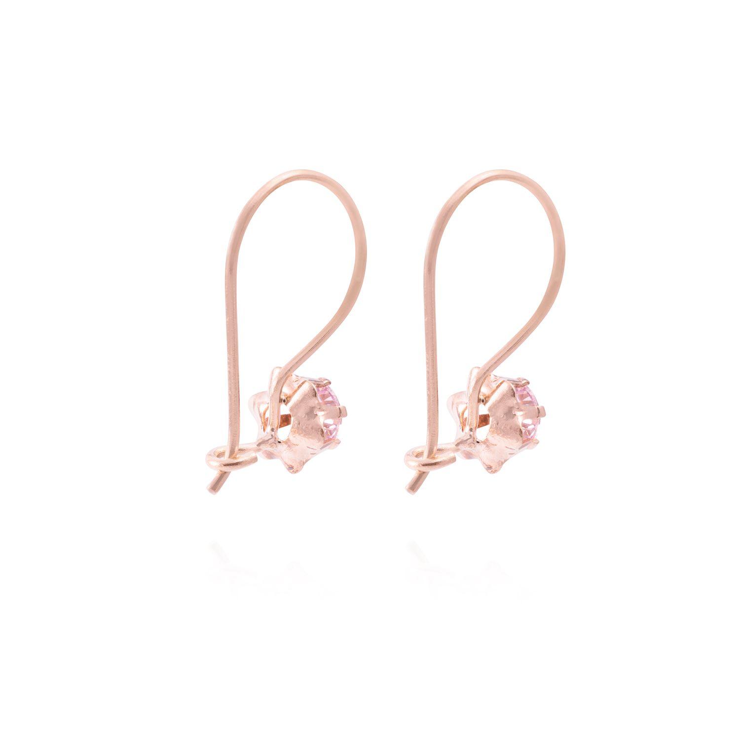Aros Oro Miel 18kt Colgante Rosa de Francia-2