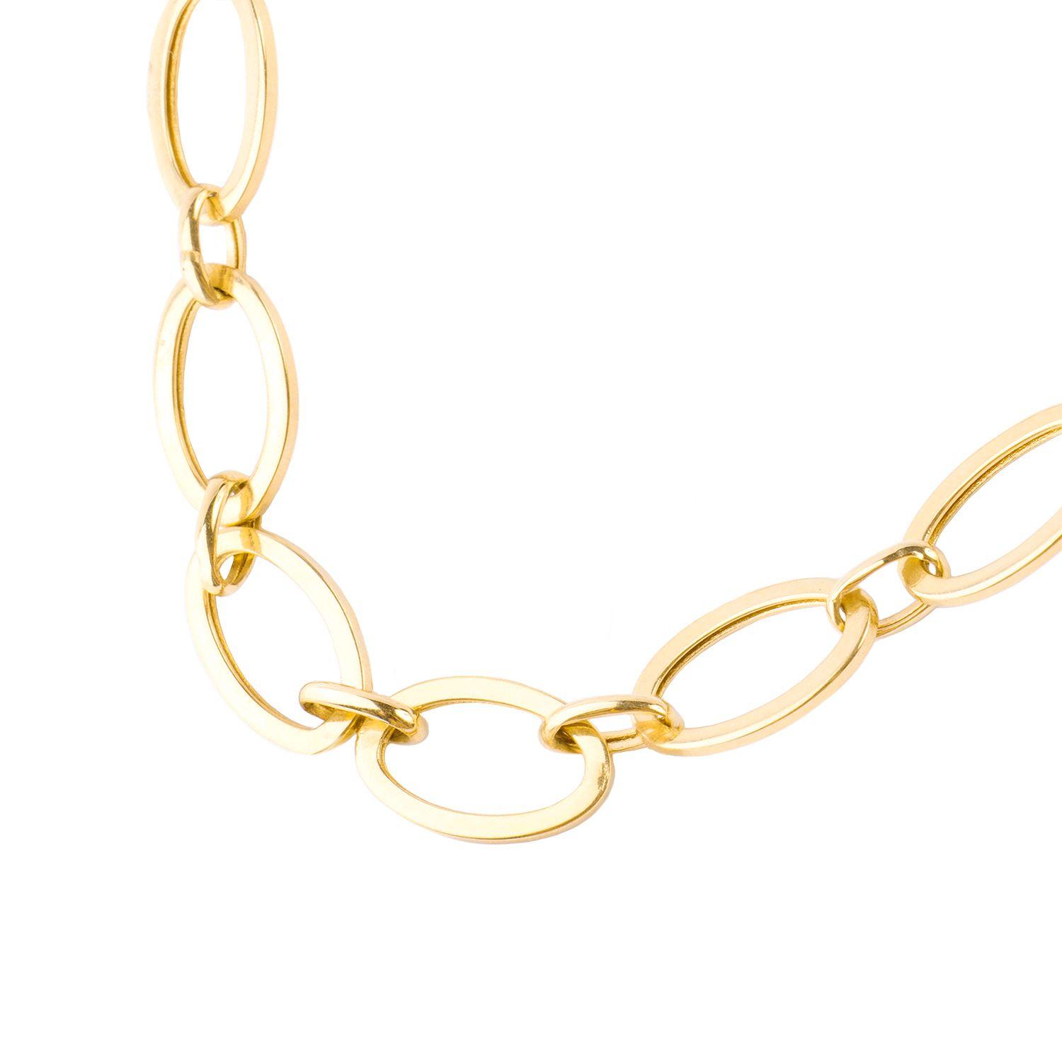 Collar de Oro 18kt Eslabon Plano-1