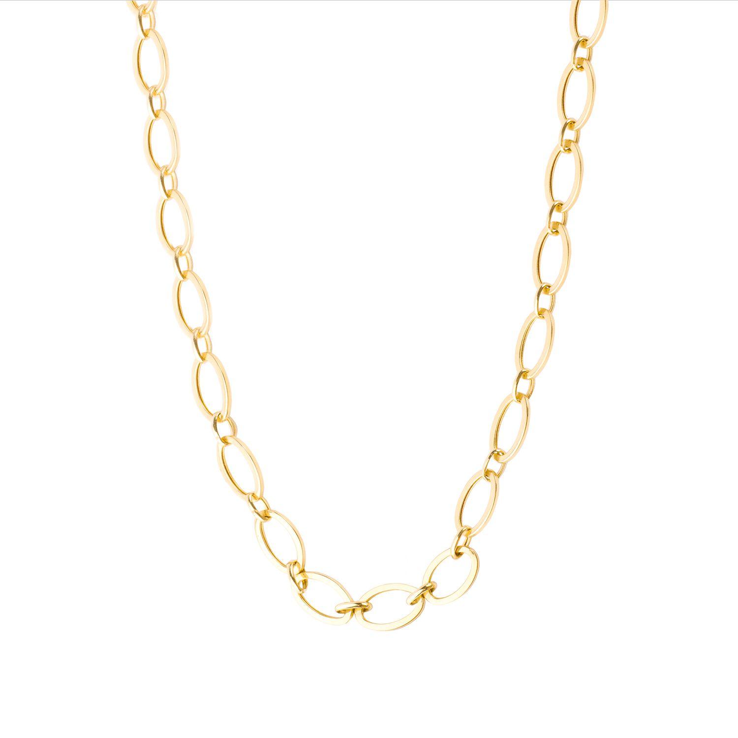 Collar de Oro 18kt Eslabon Plano-2