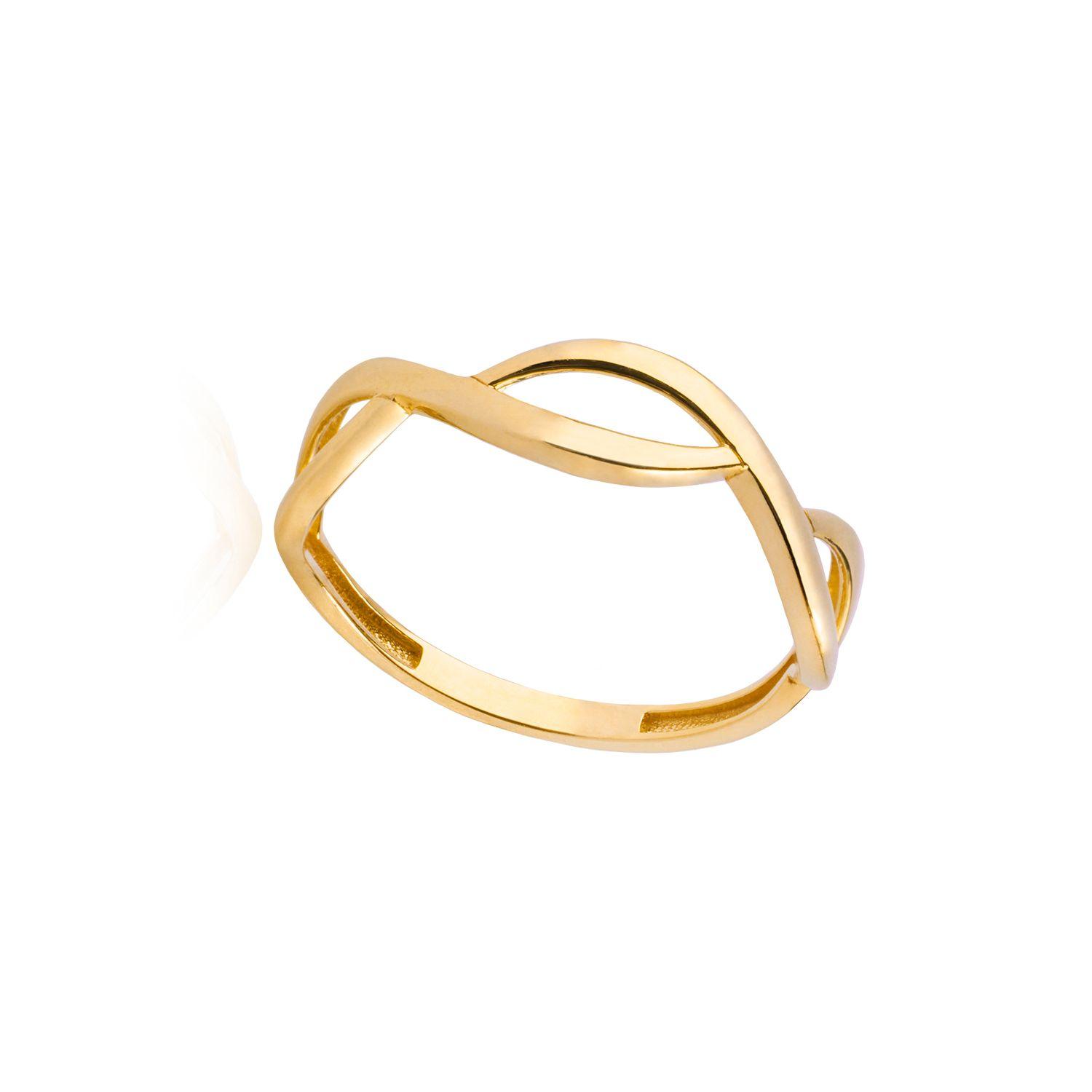 Anillo de Oro 18kt Doble Infinito Liso-2