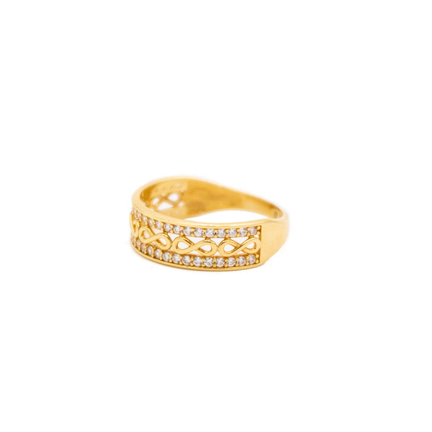 Anillo de Oro 18kt Romano Infinito Circón-2