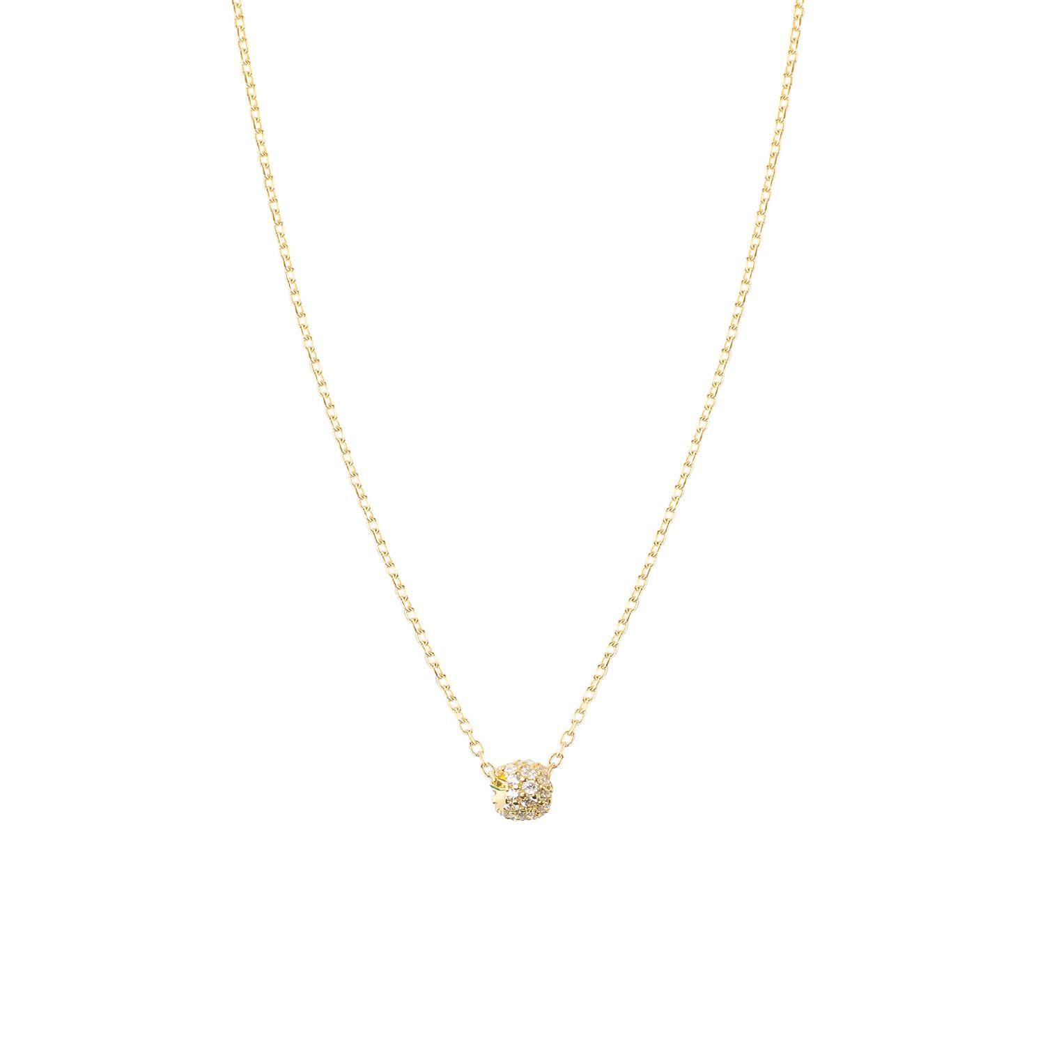 Collar de Oro 18kt Rueda Circon-2
