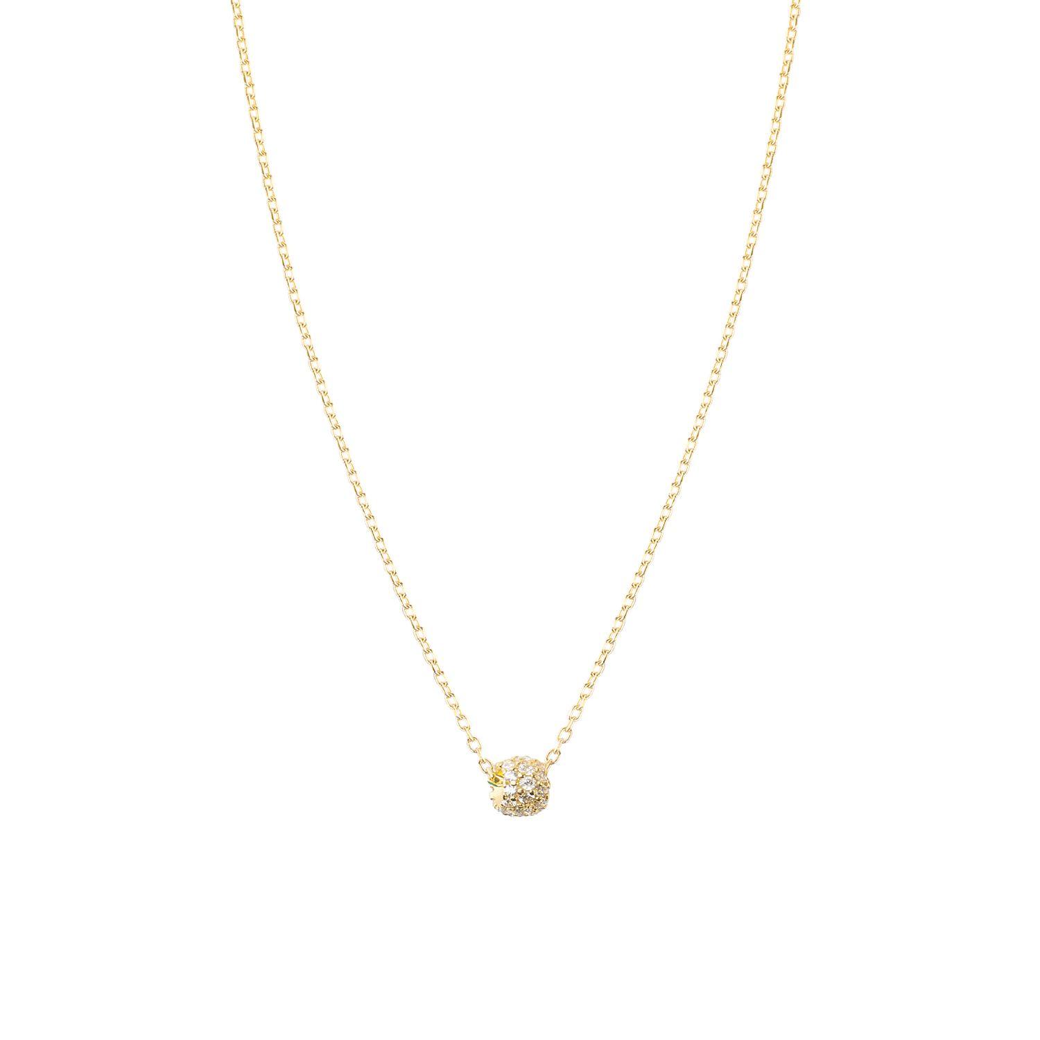 Collar de Oro 18kt Rueda Circon-2