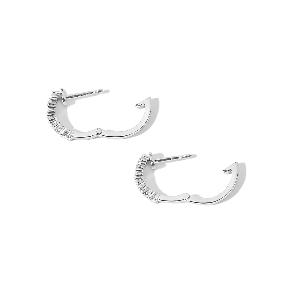 Aros de Oro 18kt Diamantes 37 Pts es G/VS Corte Brillante-1