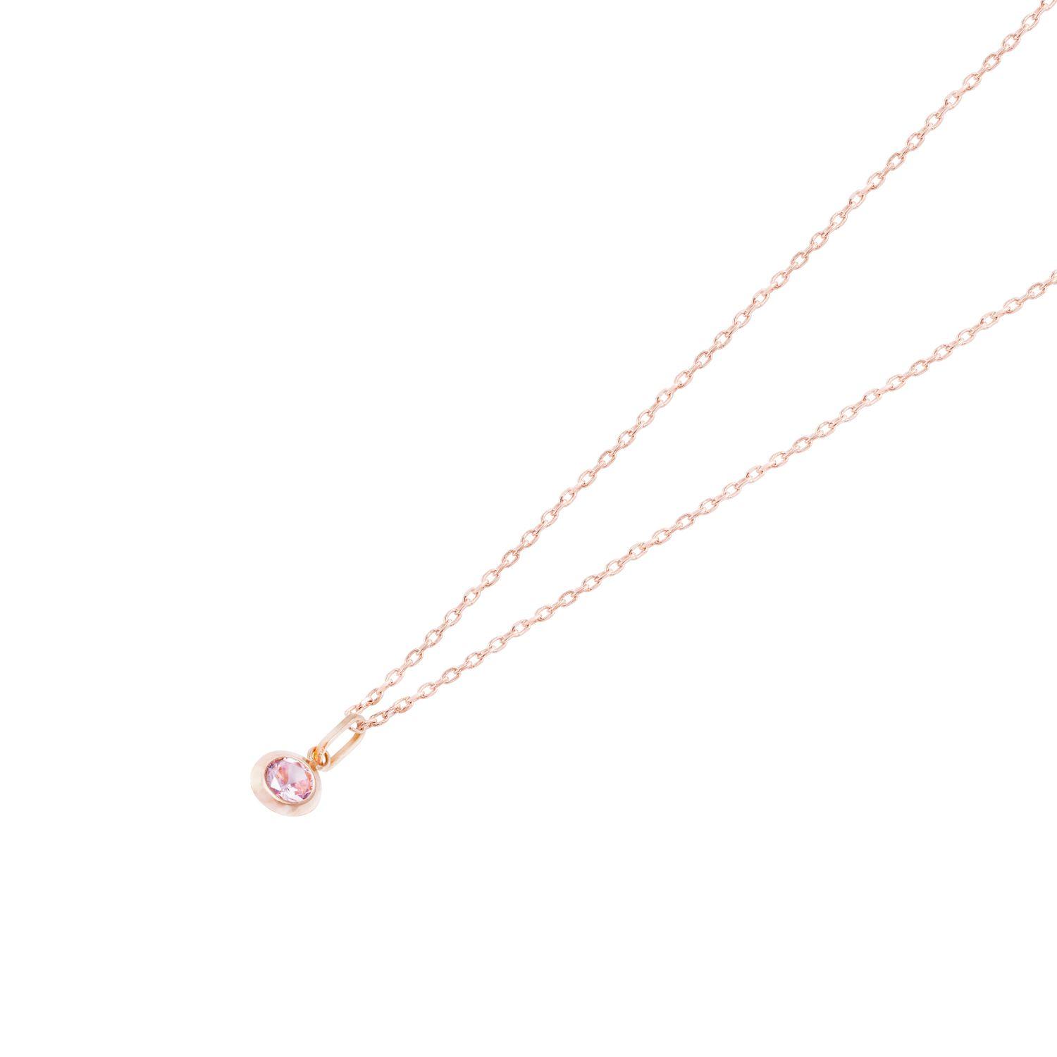 Colgante Oro Miel 18kt  Punto Luz Rosa de Francia-2
