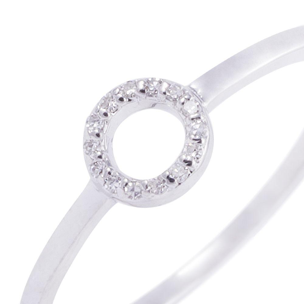 Anillo de Oro 18kt círculo de diamantes-1